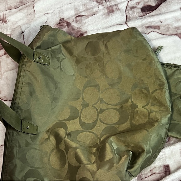 Coach Olive Green Signature Canvas Tote Set - Picture 6 of 9